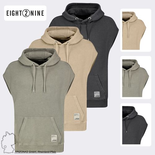 Kapuzenpullover ohne �rmel mit K�ngurutasche