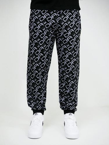 Baggy Design All Over Jogger mit Print und B�ndchen 