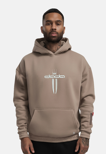 Oversize Hoodie Print �rmeltasche K�ngurutasche Kapuze 