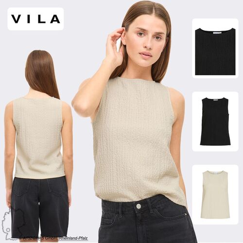 Strukturiertes Bluse Top �rmellos Texturiert