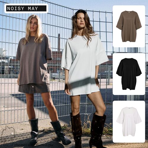 Oversize T-Shirt mit Rundhals und Kurzarm 