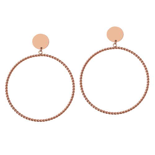Runde Statement-Ohrringe im Seilstruktur Look 