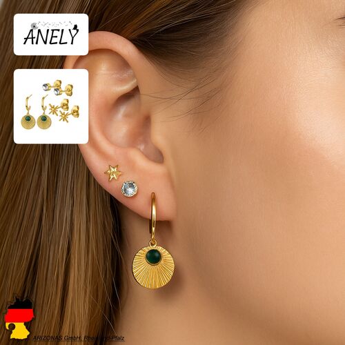 3-Teiliges Ohrstecker Schmuckset mit Design 