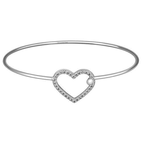 Herz Armreif aus Edelstahl 