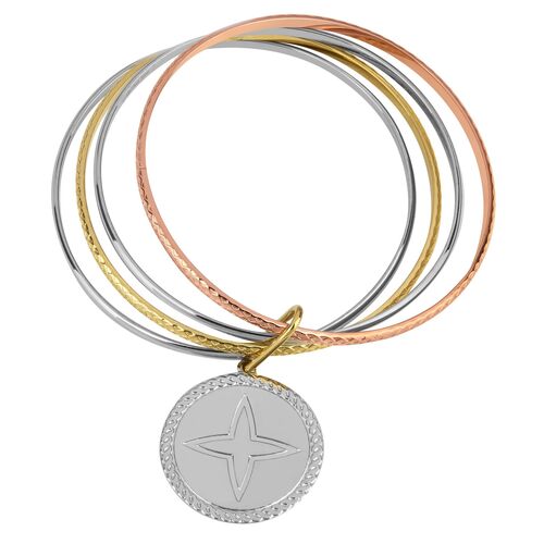 Schlichtes Armreif Set mit Coin Anh�nger 