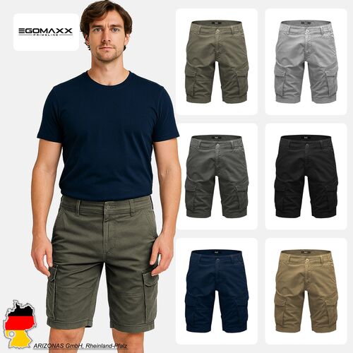 Egomaxx Bermuda Chino Shorts mit Cargo-Taschen A&S