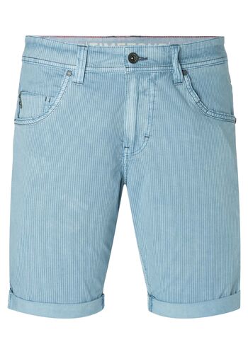 Gestreifte Bermuda Shorts mit Taschen und G�rtelschlaufen 