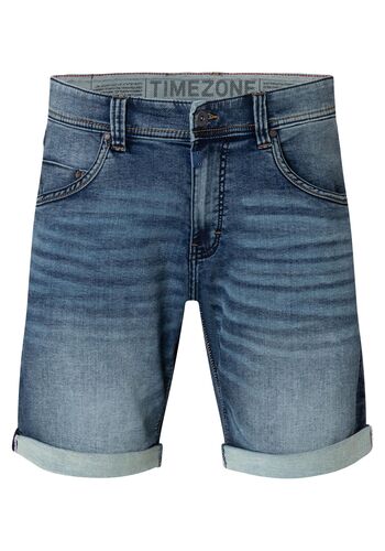Jeansshorts mit aufgerolltem Saum und f�nf Taschen 