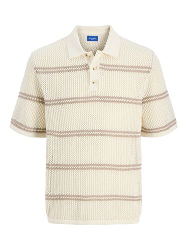 Jack & Jones Feinstrick Poloshirt mit Streifenmuster und Kn�pfen 