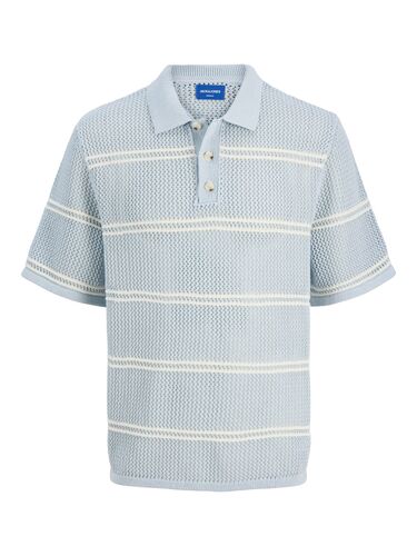 Jack & Jones Feinstrick Poloshirt mit Streifenmuster und Kn�pfen 