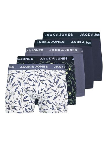 Jack & Jones 5er-Pack Boxershorts mit Bl�ttermuster und elastischem Bund 