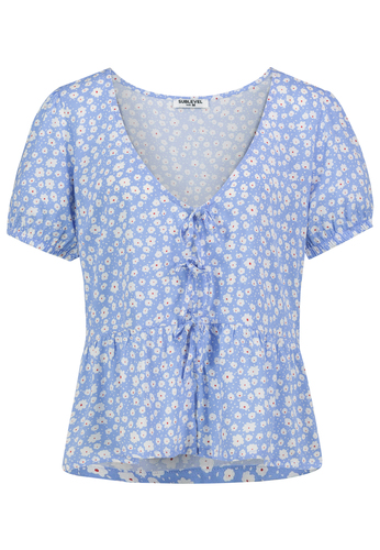 Blumentop mit Schn�rung, Kurzarm Offen 