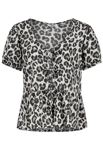 Blumentop mit Schn�rung, Kurzarm Offen 