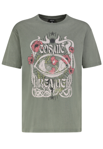 Retro T-Shirt mit Spirituellem Print Boho Style 