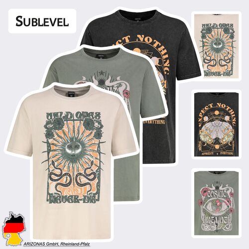 Retro T-Shirt mit Spirituellem Print Boho Style