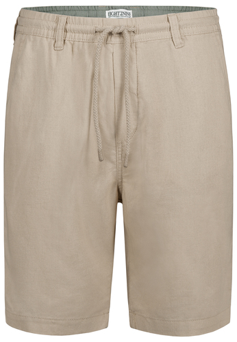 Legere Leinen Bermuda Shorts Elastische Taille  