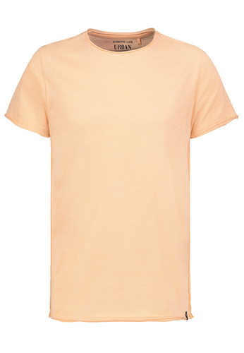 Rollkante T-Shirt mit Rundhals und Authentic Look 