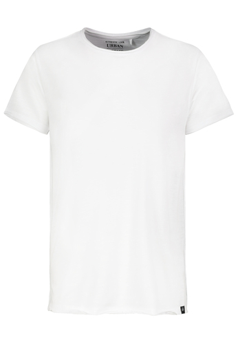 Rollkante T-Shirt mit Rundhals und Authentic Look 