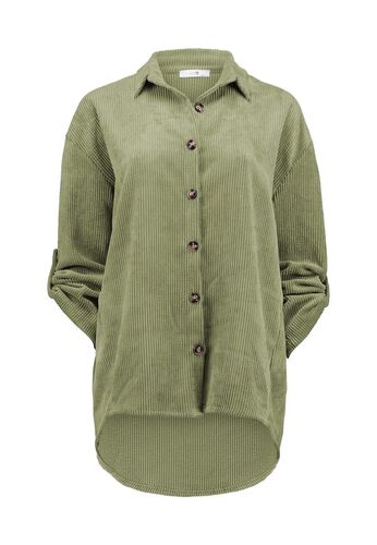 Cord Blusen Hemd mit Knopfleiste und �rmelriegeln  