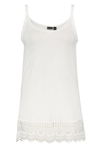 Spaghetti Kleid-Top mit H�kelsaumdetails 