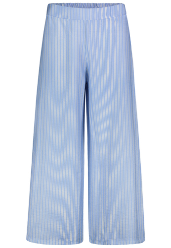 Gestreifte Palazzohose mit weitem Beinschnitt 