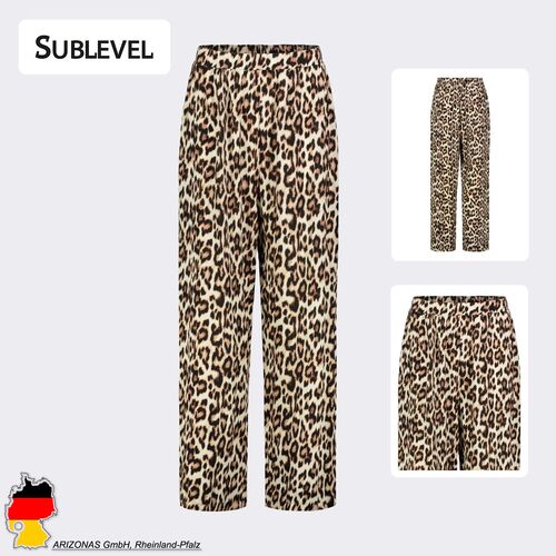 Bequeme Leopardenmuster Hose mit Elastischem Bund