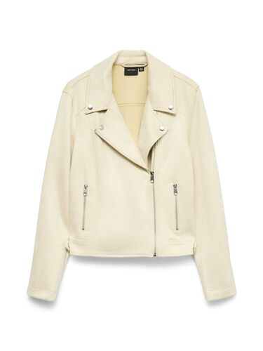 Stilvolle Bikerjacke mit Samt Design 