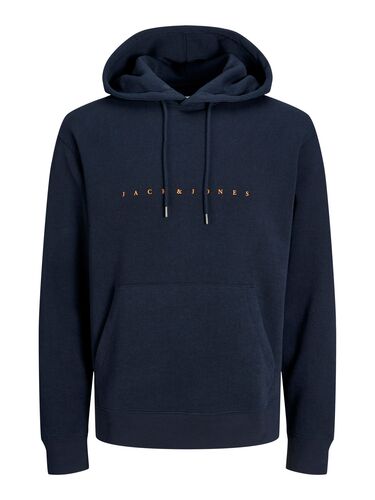 Jack & Jones Bequemer Kapuzenpullover mit dezentem Schriftzug Robust 