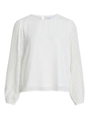 Edle Langarm Bluse mit transparenten �rmeln 