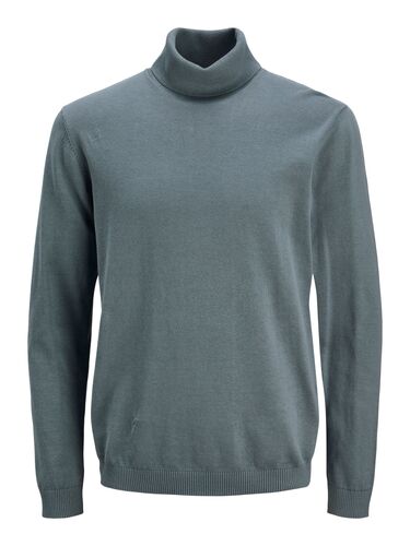 Jack & Jones Rollkragenpullover mit Rippb�ndchen und Logo-Patch 