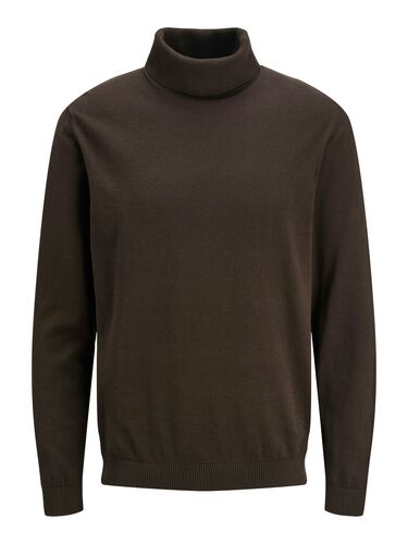 Jack & Jones Rollkragenpullover mit Rippb�ndchen und Logo-Patch 