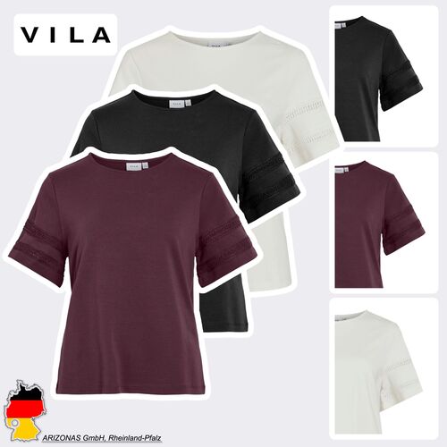 T-Shirt mit H�kelspitze aus Baumwolle