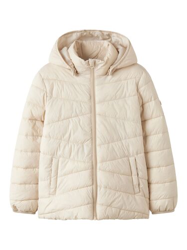 Steppjacke mit Kapuze und Rei�verschluss f�r kalte Tage 