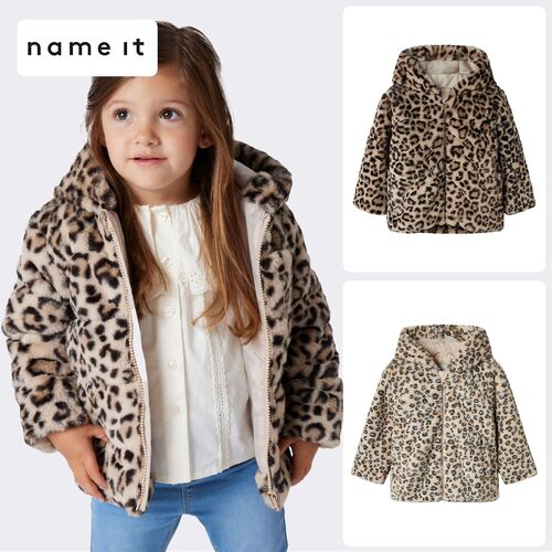 Tiermuster Jacke mit Kapuze und Rei�verschluss f�r Herbst