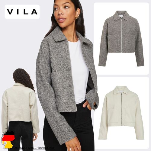 Kuschelige Kurzjacke mit aufgesetzten Taschen