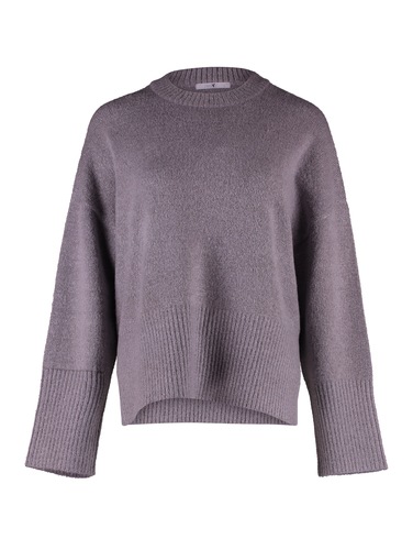 L�ssiger Pullover mit geripptem Saum und Oversize-Passform 