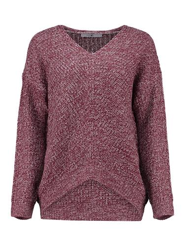 Weicher Strickpullover mit Rundhals und gerippten B�ndchen 