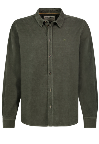 Langarmhemd mit Knopfleiste und dezenter Stickerei 