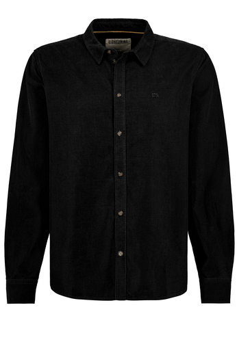 Langarmhemd mit Knopfleiste und dezenter Stickerei 