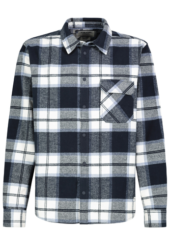 Kariertes Langarmhemd mit Brusttasche und Druckkn�pfen 