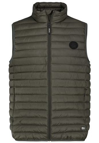 Steppweste mit hohem Kragen und Rei�verschluss 