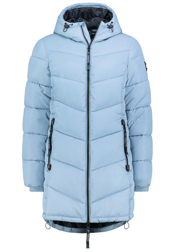 Warme Winterjacke mit Kapuze und Rei�verschlusstaschen 