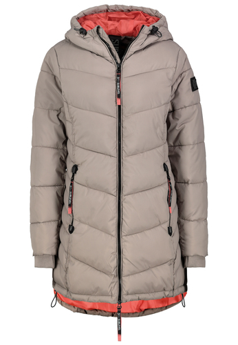 Warme Winterjacke mit Kapuze und Rei�verschlusstaschen 