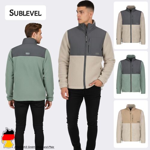 Warme Outdoorjacke Teddy Brusttasche mit Rei�verschluss 