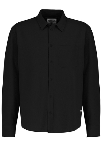 Lang�rmliges Hemd mit Knopfleiste und Brusttasche 