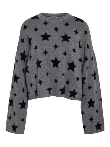 Strickpullover mit weitem Schnitt und Muster 