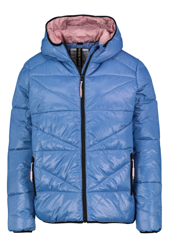 Gef�tterte Steppjacke mit Kapuze f�r kalte Tage 