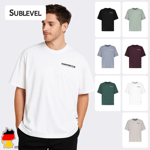 Oversized T-Shirt mit Downtown Club Logo Slogan