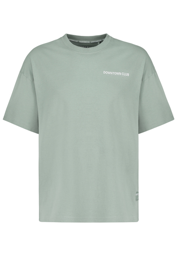 Oversized T-Shirt mit Downtown Club Logo Slogan 