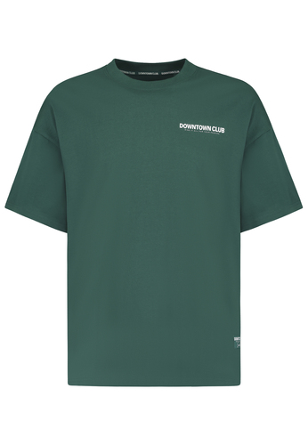 Oversized T-Shirt mit Downtown Club Logo Slogan 
